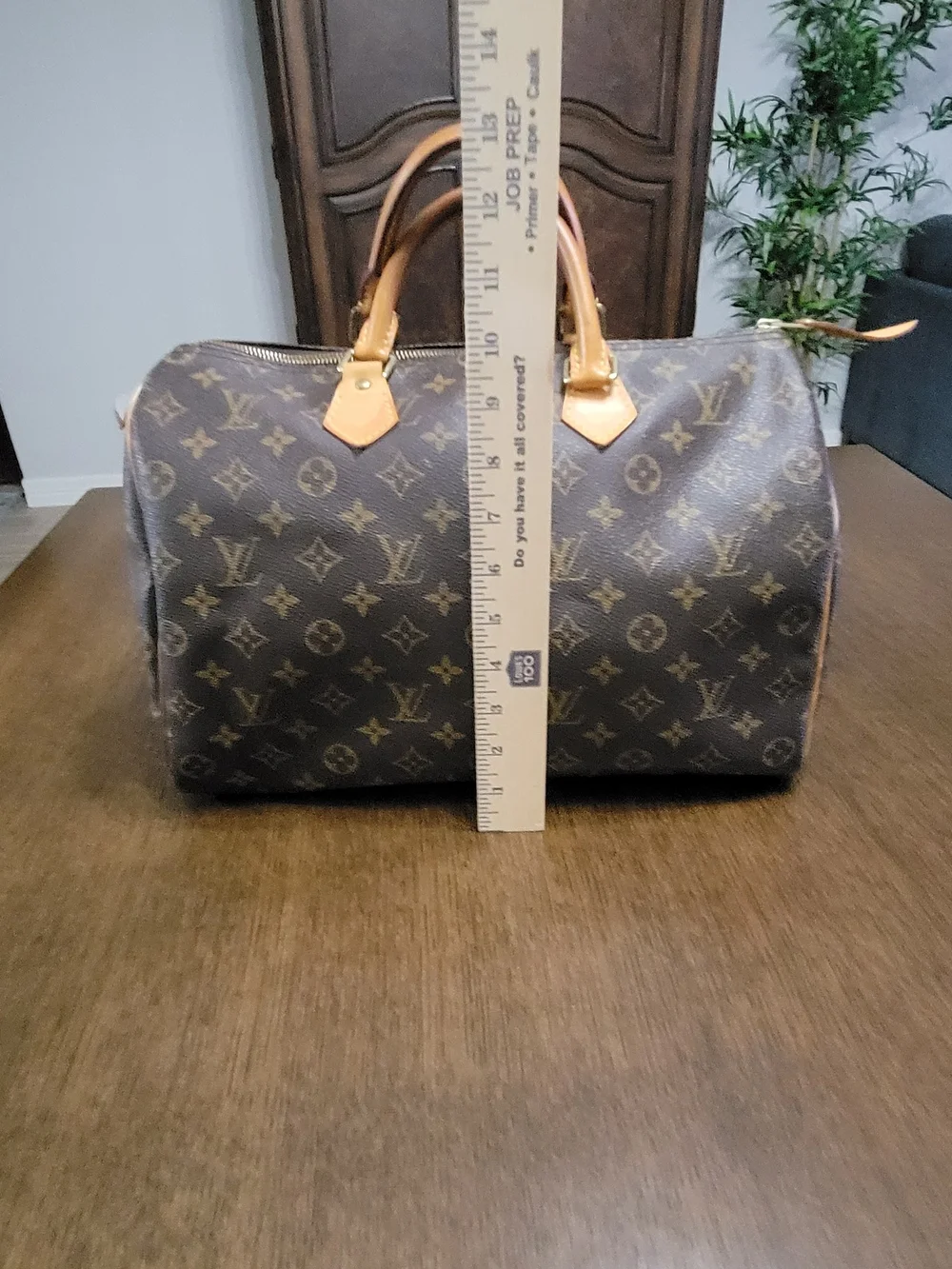 Louis Vuitton Brown Monogram Speedy 35 9.00Top-Handle Bag